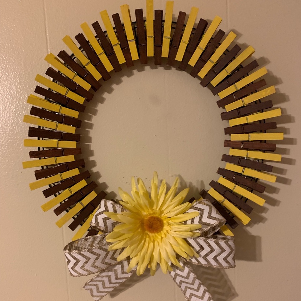 Clothespin wreath